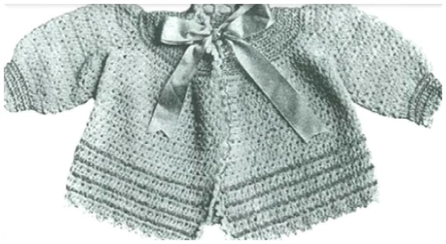 PATTERN #0191 BABETTE SACQUE VINTAGE CROCHET