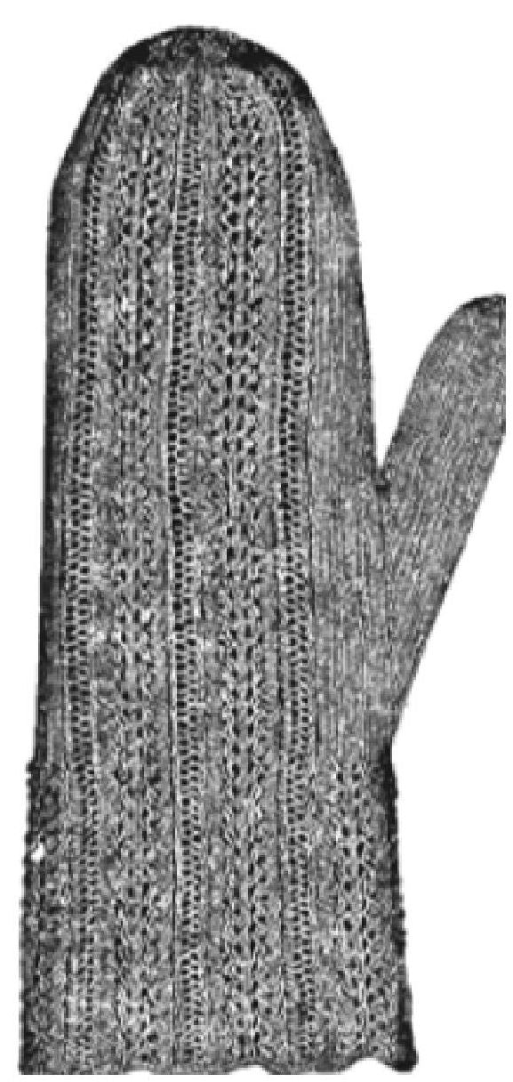 PATTERN #0199 LADIES' FANCY SILK MITTENS VINTAGE KNITTING