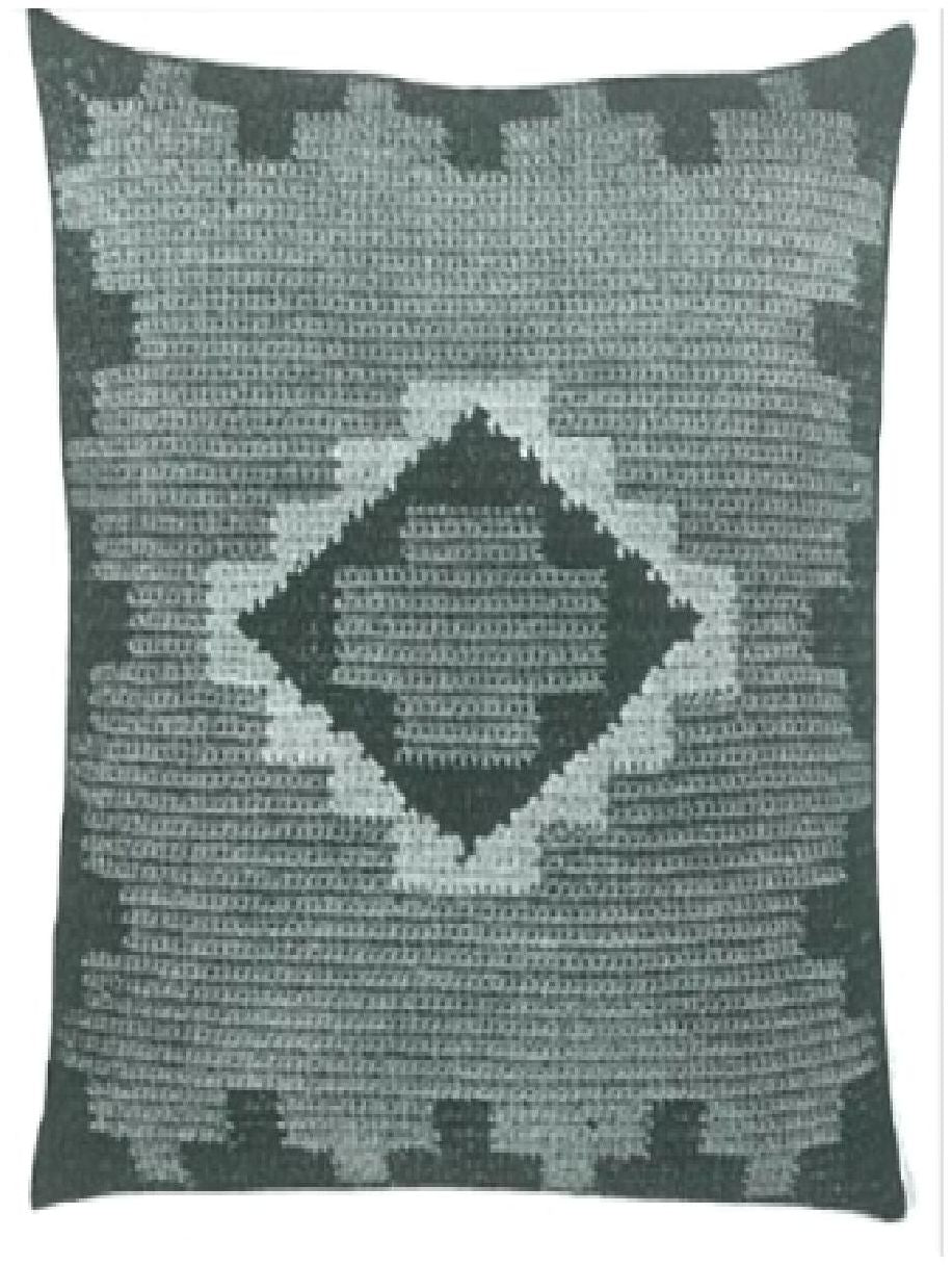 PATTERN #0222 NAVAJO PILLOW VINTAGE CROCHET