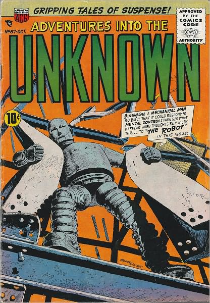 Adventures into the Unknown Number 67 Horror Comic Book