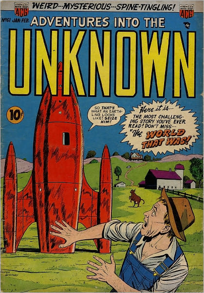 Adventures into the Unknown Number 61 Horror Comic Book