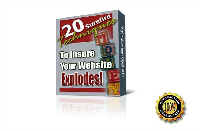 20 Surefire Techniques To Insure Your Website Explodes!