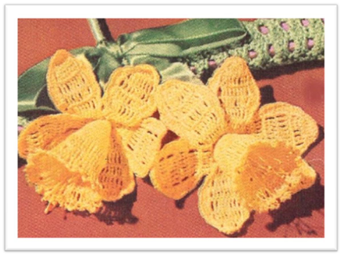 PATTERN #2055 DAFFODIL HANGER VINTAGE CROCHET
