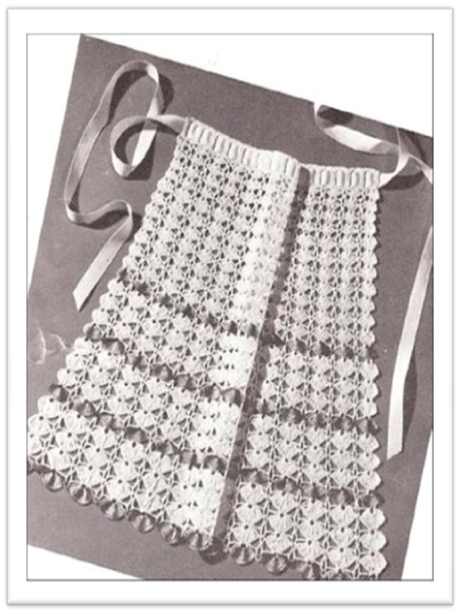 PATTERN #2063 COCKLESHELLS APRON VINTAGE CROCHET