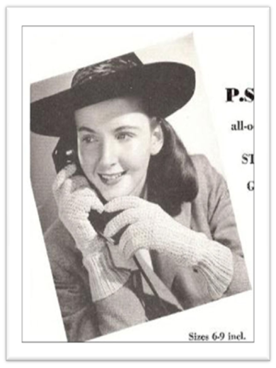 PATTERN #2070 GLOVES VINTAGE KNITTING