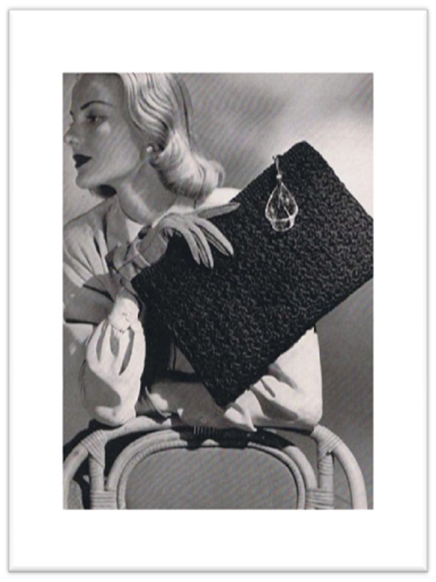 PATTERN #2084 RIBBON BRAID BAG VINTAGE CROCHET