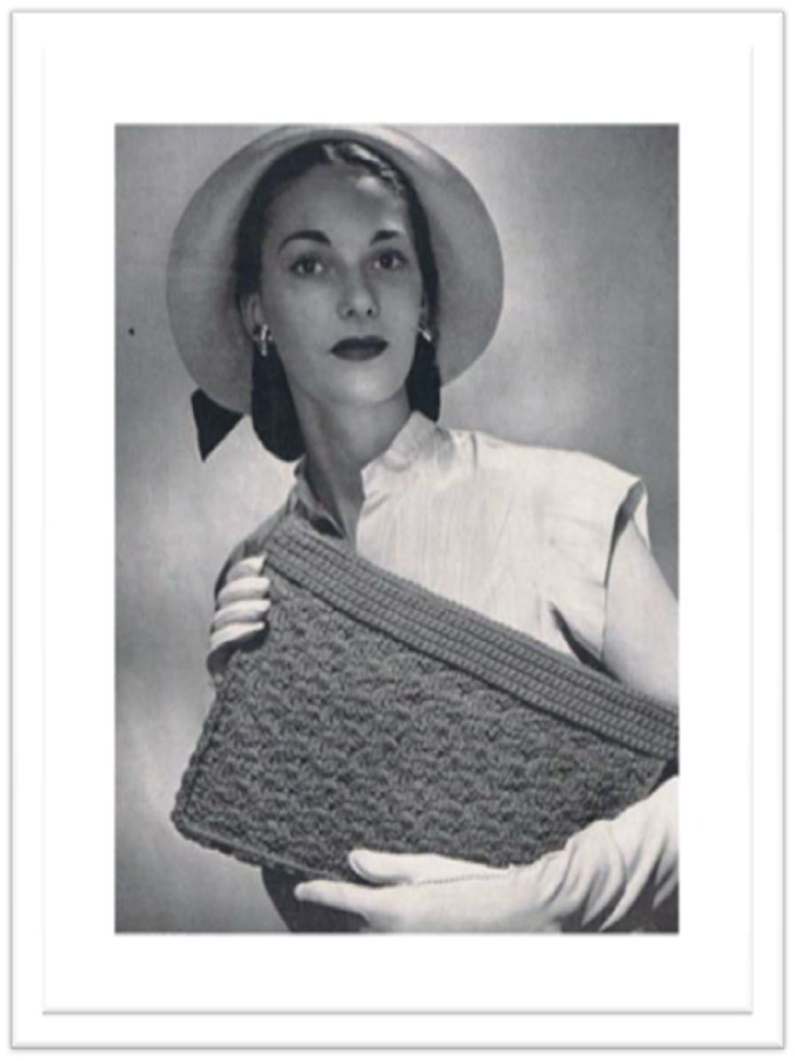 PATTERN #2085 SOUTACHE BAG VINTAGE CROCHET
