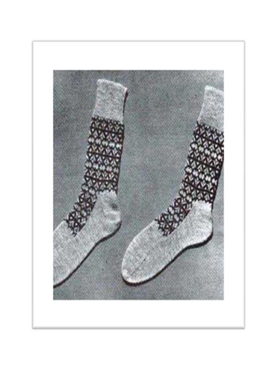 PATTERN #2089 MANS FAIR ISLE SOCKS VINTAGE KNITTING