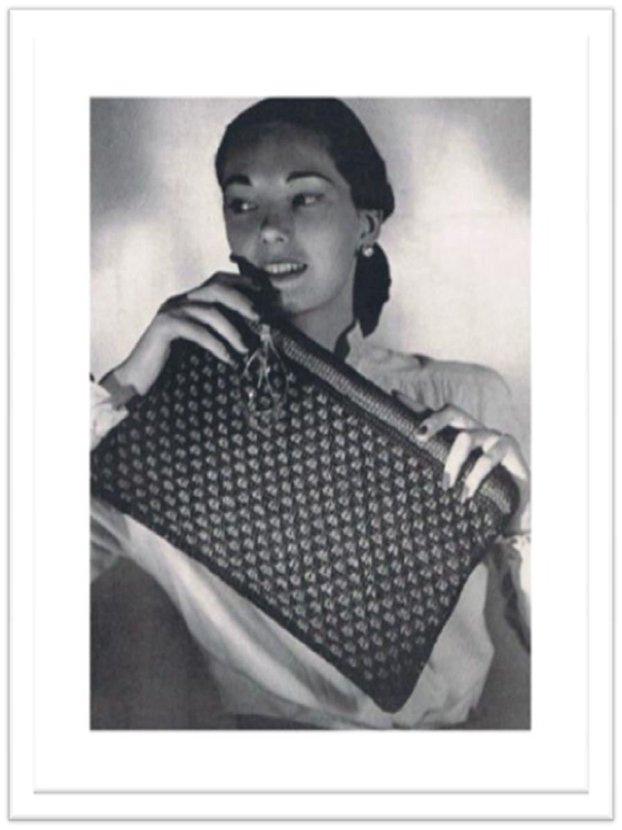 PATTERN #2090 SOUTACHE BAG VINTAGE CROCHET