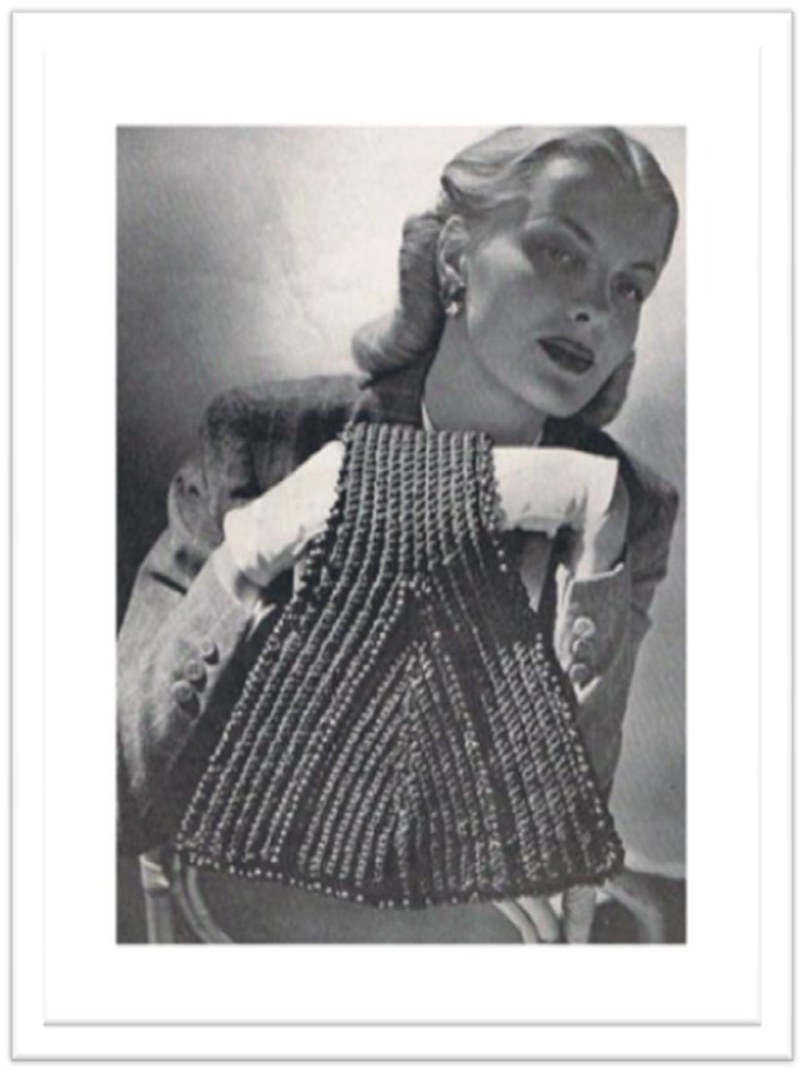 PATTERN #2091 GIMP BAG VINTAGE CROCHET