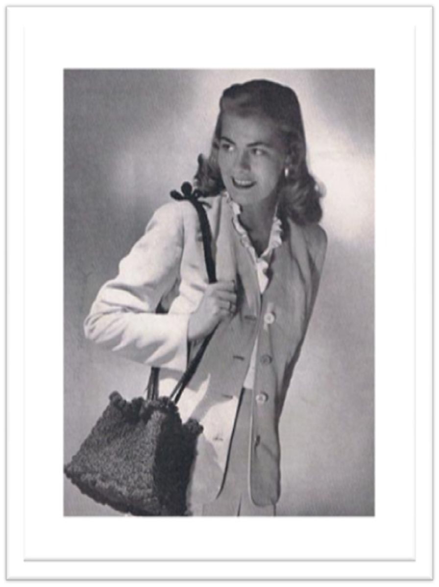 PATTERN #2092 RIBBON BRAID BAG VINTAGE CROCHET