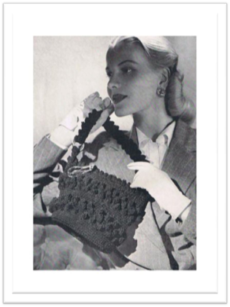 PATTERN #2098 GIMP BAG VINTAGE CROCHET