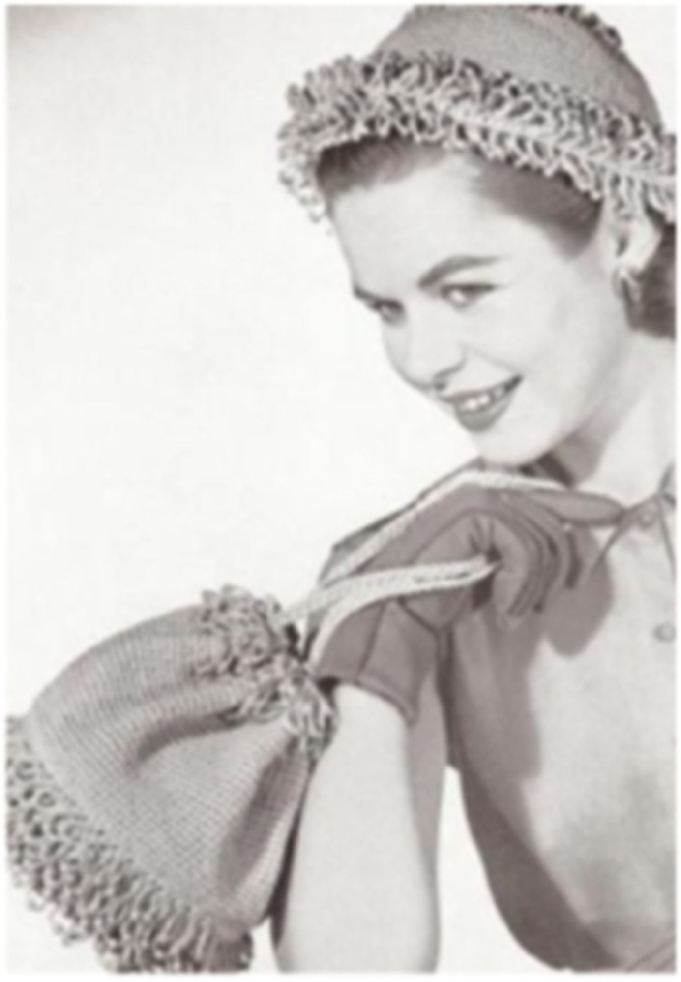 PATTERN #2243 BEADED HAT AND BAG VINTAGE CROCHET