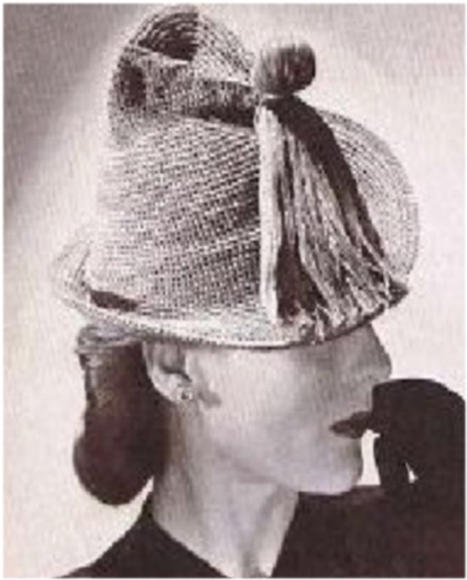 PATTERN #2257 BRIMMED HAT VINTAGE CROCHET