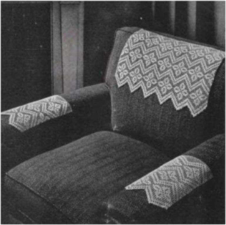 PATTERN #2258 PRETTY CHAIR VINTAGE CROCHET