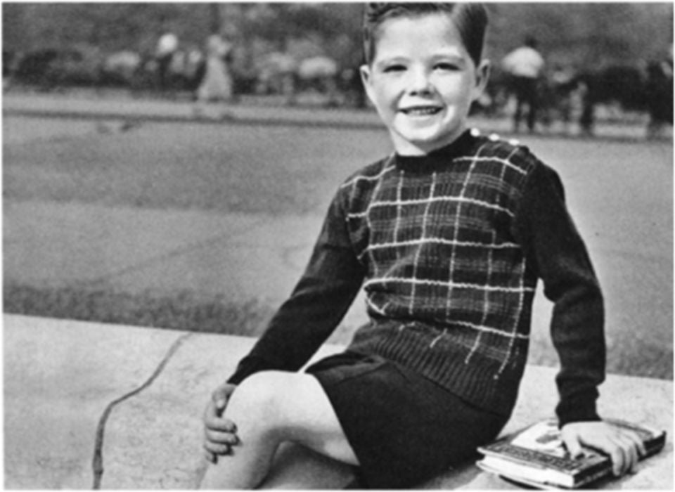 PATTERN #2262 BOY'S PLAID PULLOVER VINTAGE KNITTING