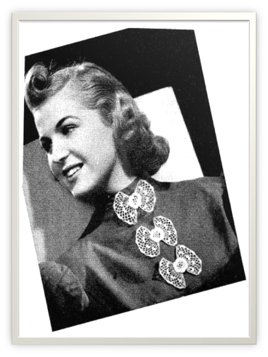 PATTERN #2268 THREE LITTLE BOWS VINTAGE CROCHET