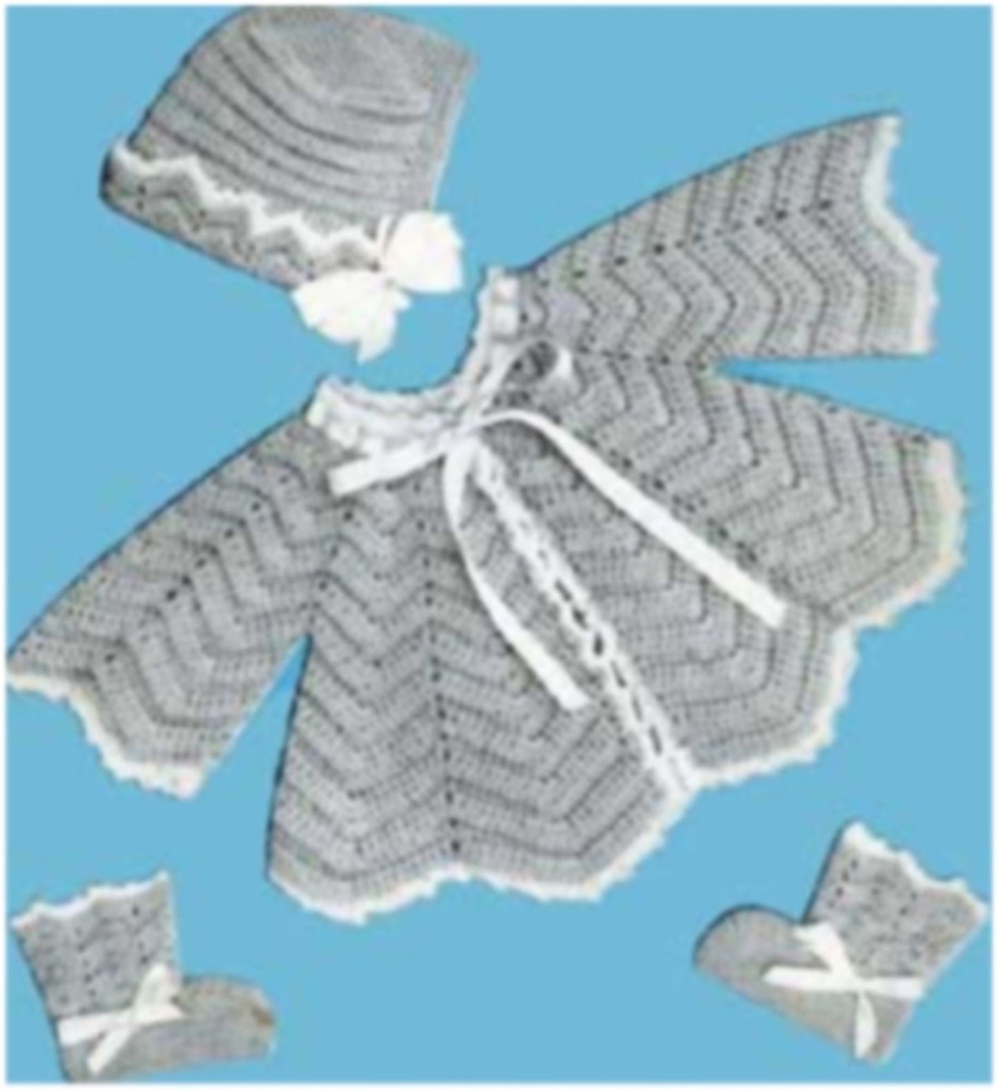 PATTERN #2280 BABY SET VINTAGE CROCHET