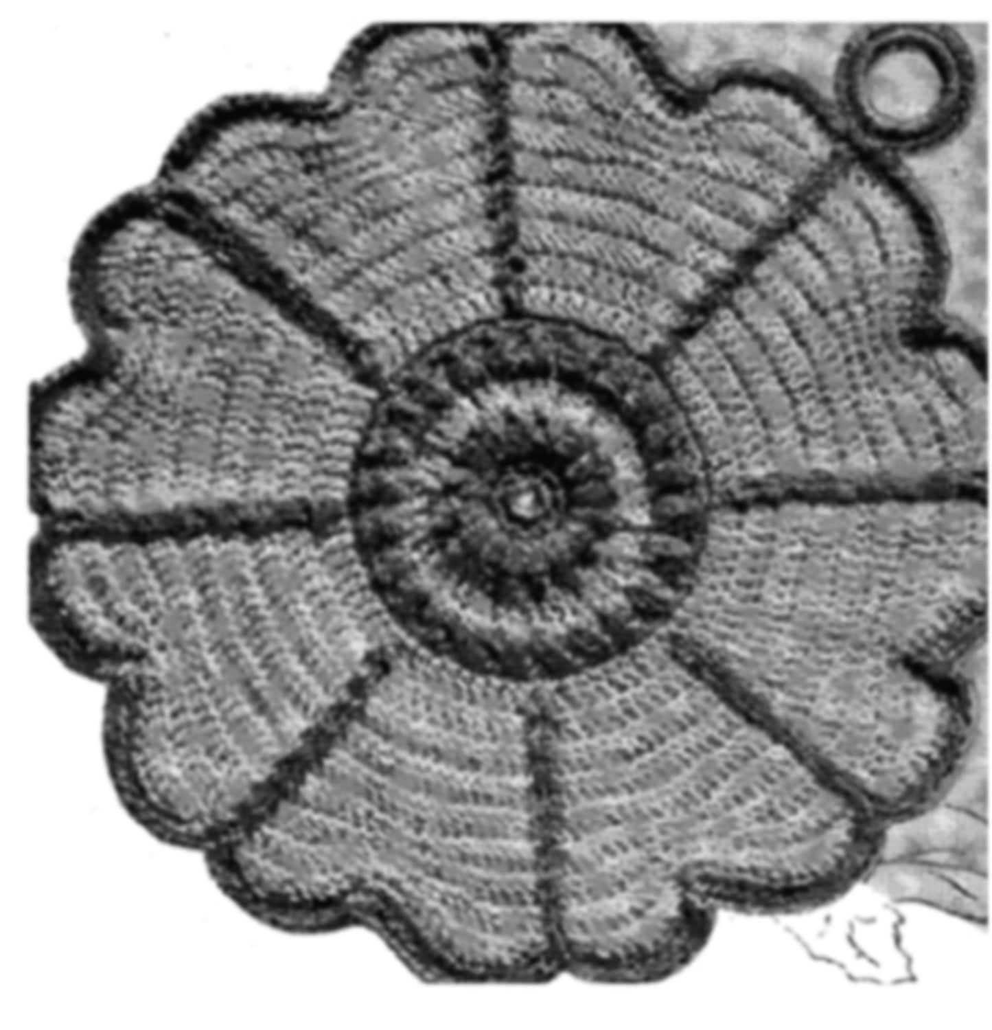 PATTERN #2296 DAISY POTHOLDER VINTAGE CROCHET