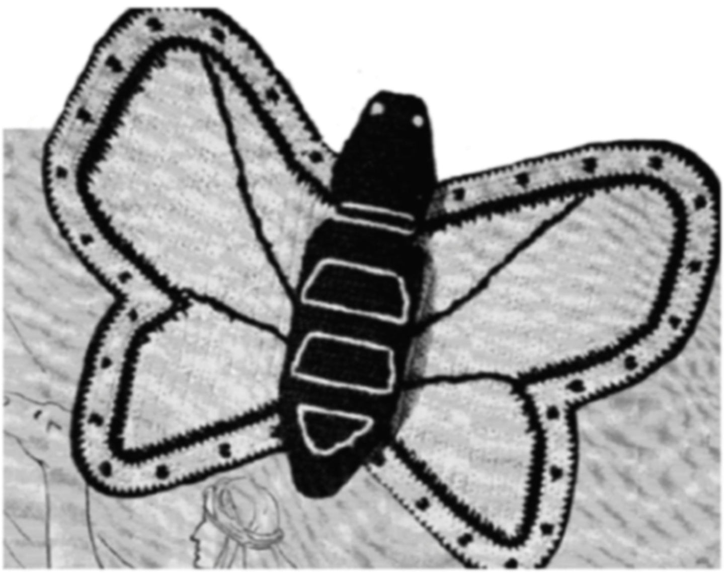 PATTERN #2297 BUTTERFLY POTHOLDER VINTAGE CROCHET