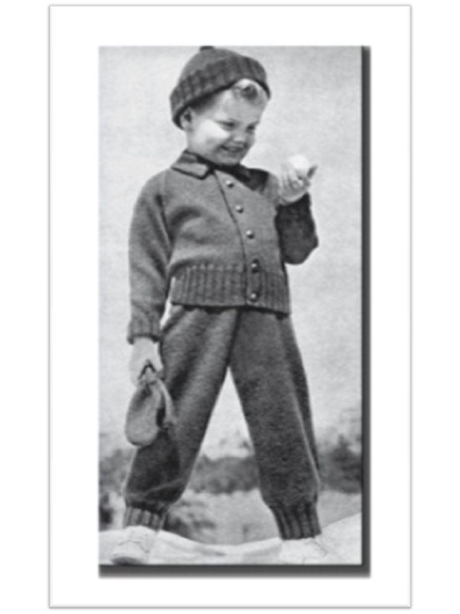 PATTERN #2383 CHILD'S PLAY SUIT VINTAGE KNITTING