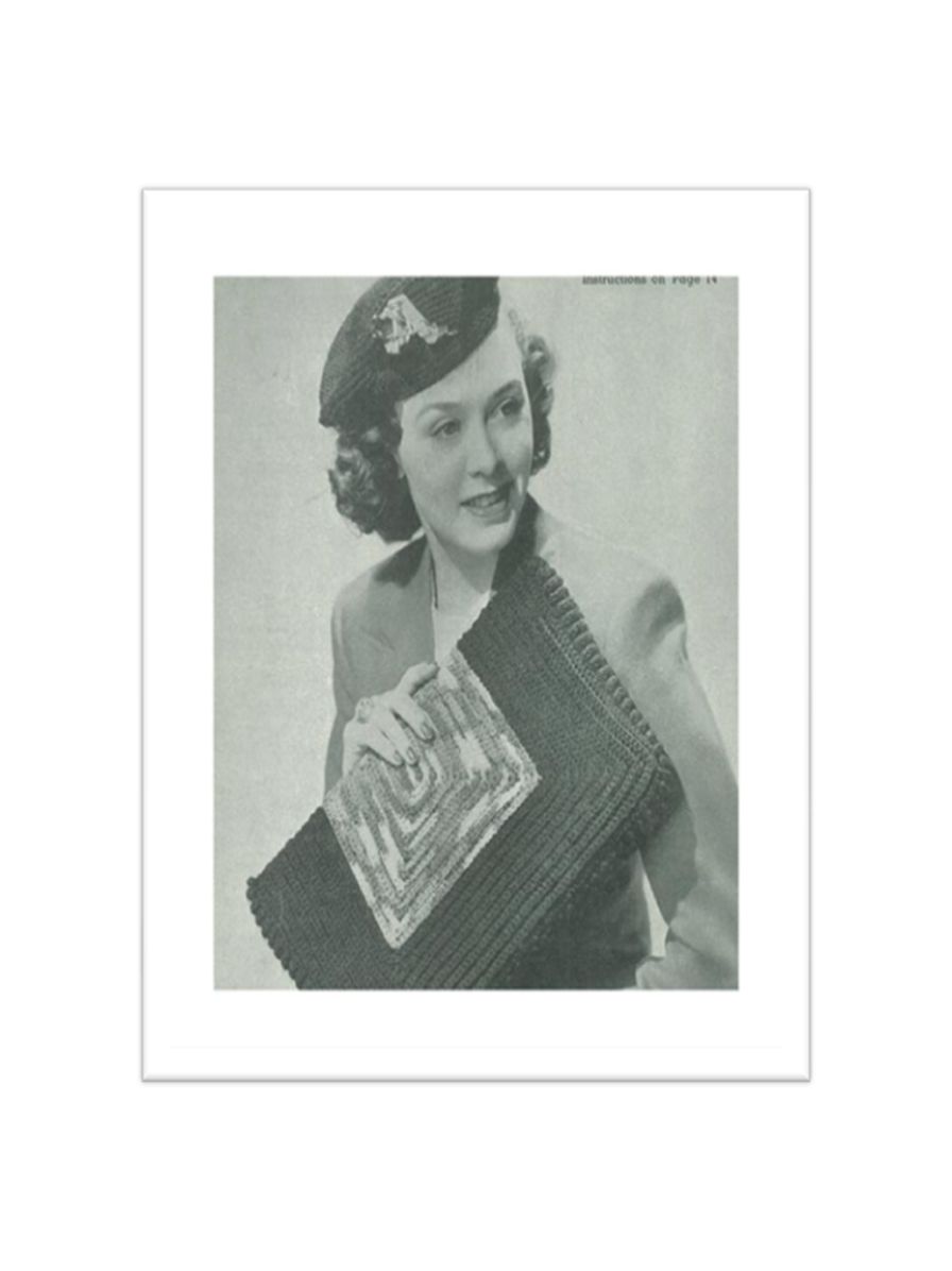 PATTERN #2401 LINDA CORDET HAT AND BAG VINTAGE CROCHET