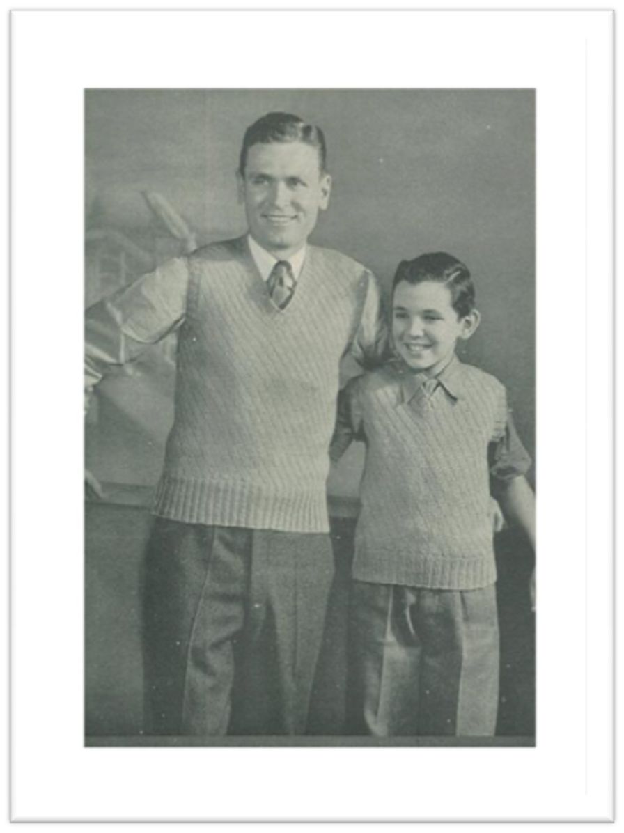 PATTERN #2409 DAVID AND DAVE VINTAGE KNITTING