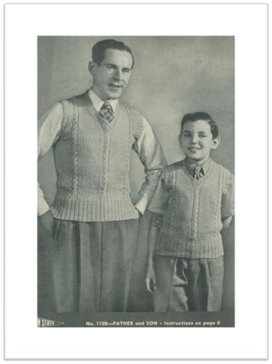 PATTERN #2410 ROBERT AND ROBBIE VINTAGE KNITTING