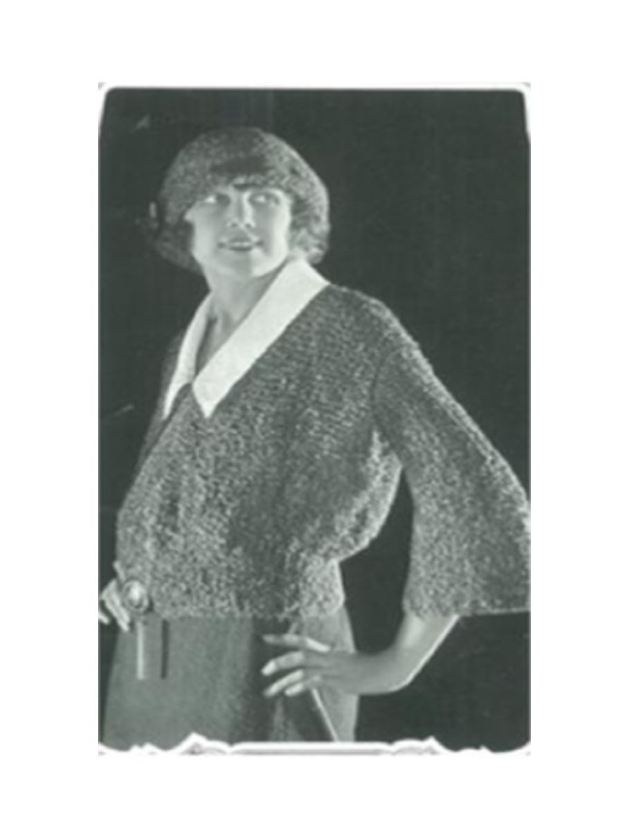 PATTERN #2416 KNITTED LOOP JACKET AND CAP VINTAGE KNITTING