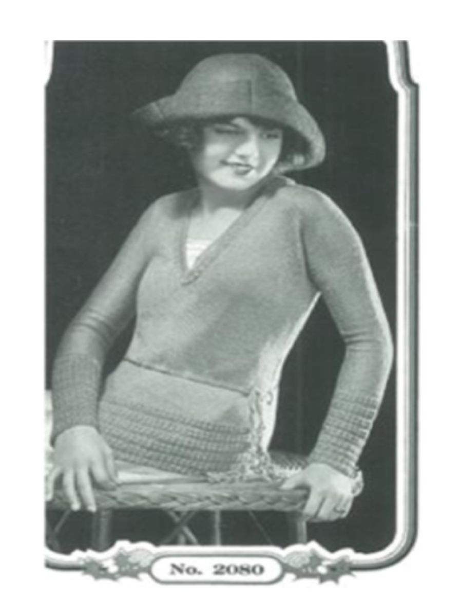PATTERN #2417 LADY'S KNITTED SWEATER VINTAGE KNITTING