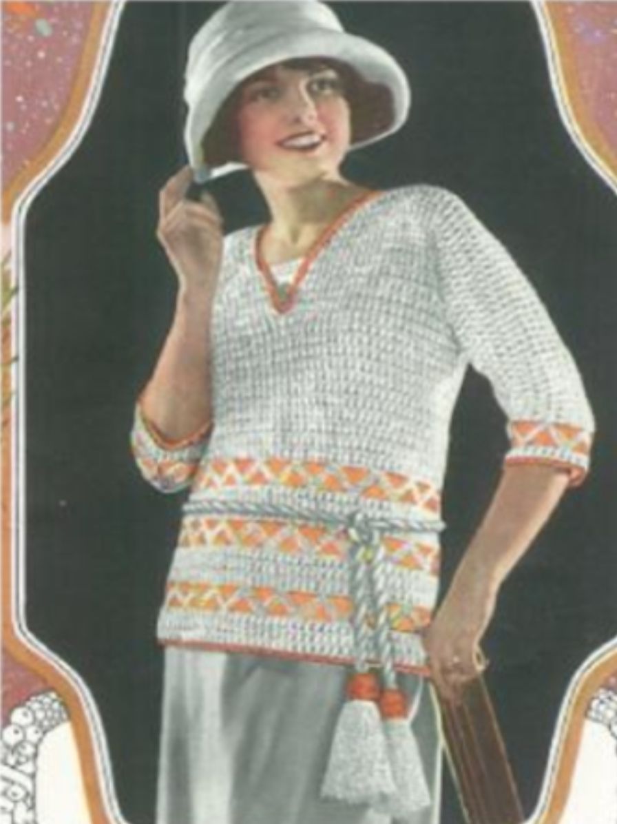 PATTERN #2418 LADY'S CROCHETED BLOUSE VINTAGE CROCHET