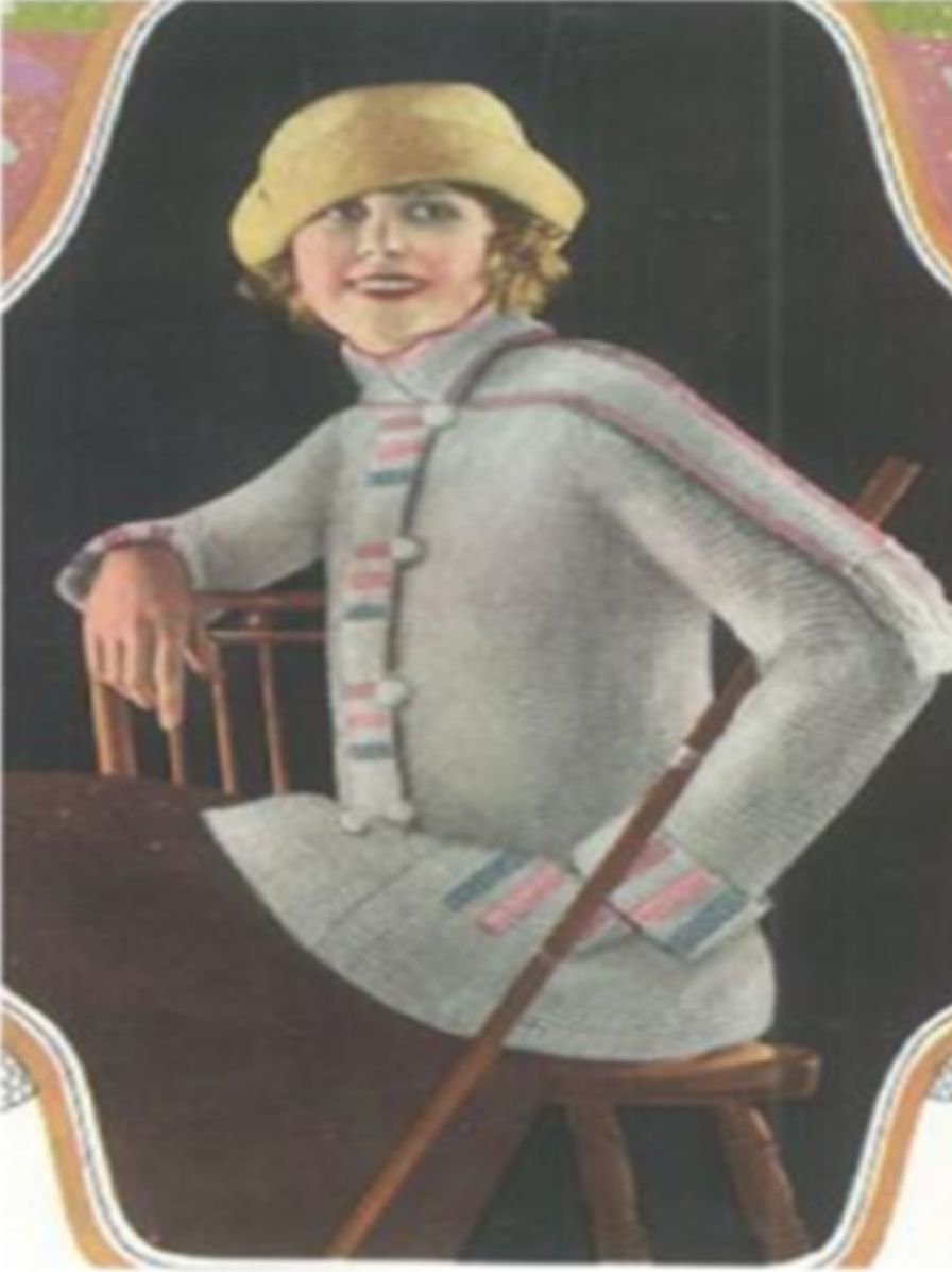 PATTERN #2420 LADY'S KNITTED SPORTS COAT VINTAGE KNITTING