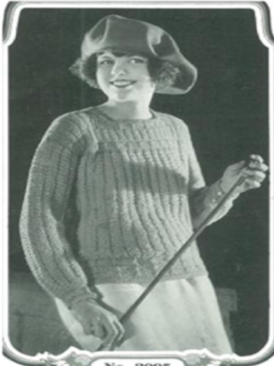 PATTERN #2424 LADY'S KNITTED BLOUSE VINTAGE KNITTING