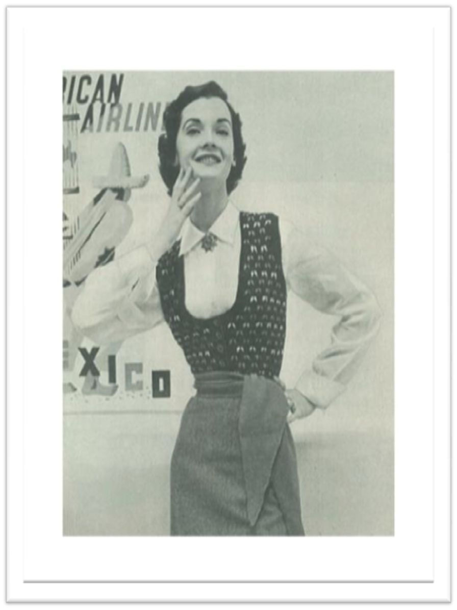 PATTERN #2441 SPANISH VEST VINTAGE KNITTING