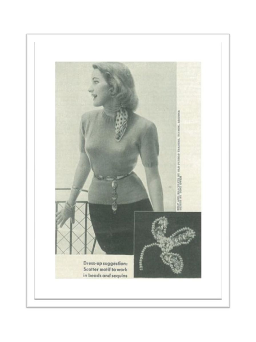 PATTERN #2442 SWEATER BLOUSE VINTAGE KNITTING