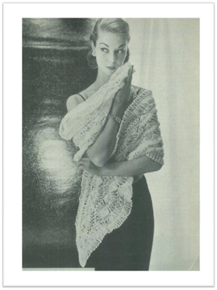 PATTERN #2447 HAIRPIN LACE STOLE VINTAGE HAIRPIN LACE