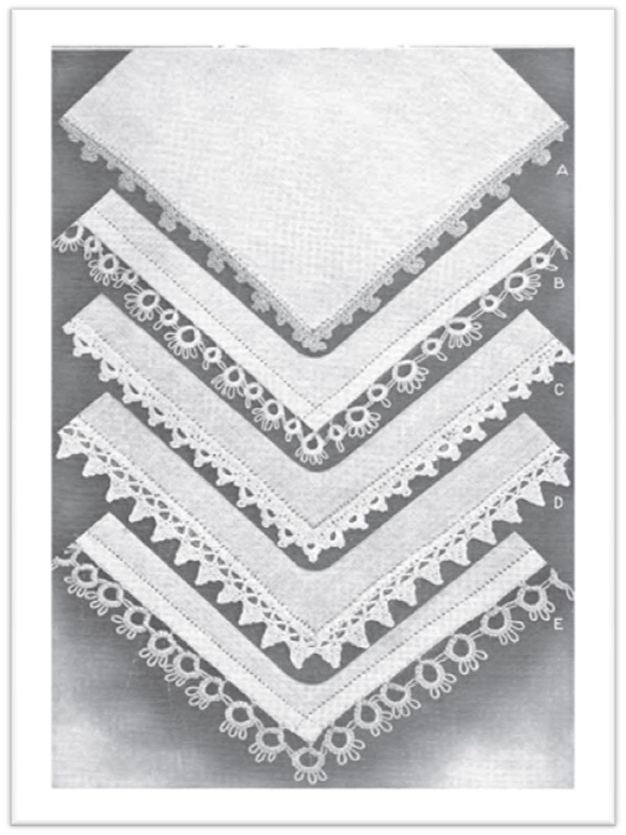 PATTERN #2633 HANKDERCHIEFS VINTAGE CROCHET