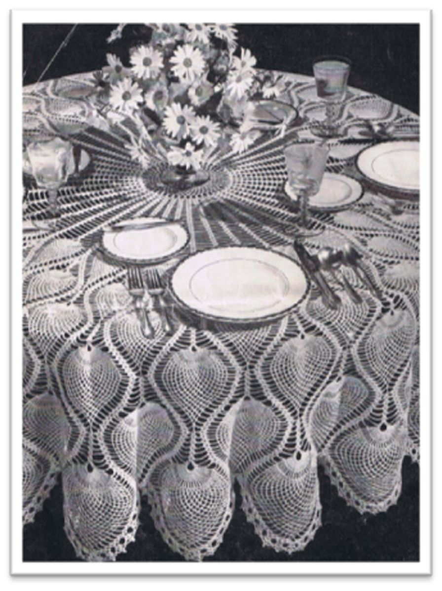 PATTERN #2647 PEACOCK TABLE VINTAGE CROCHET