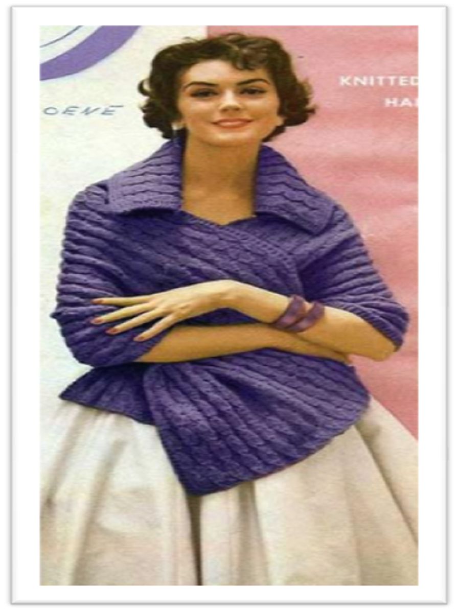 PATTERN #2650 ADAGIO SHAWL VINTAGE KNITTING