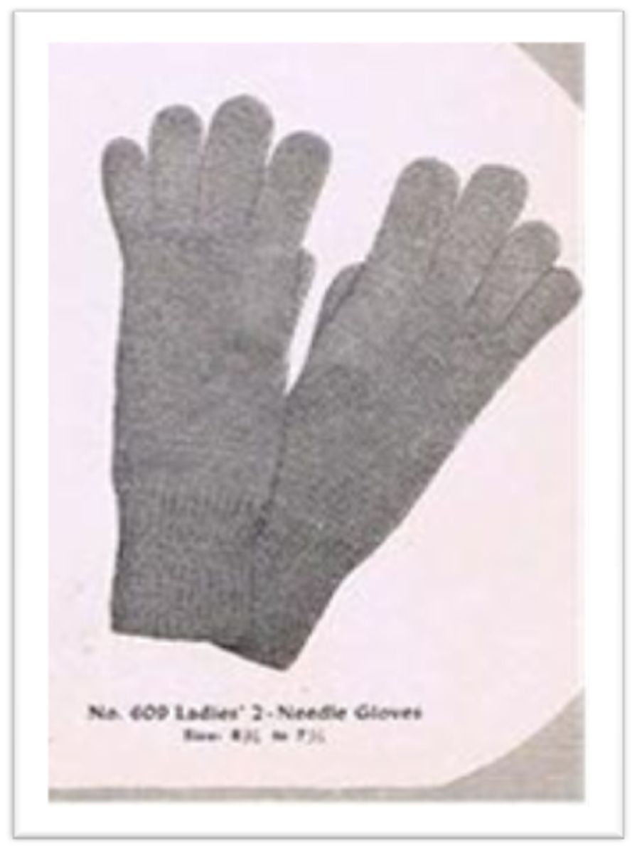 PATTERN #2659 LADIES 2 NEEDLE GLOVES VINTAGE KNITTING