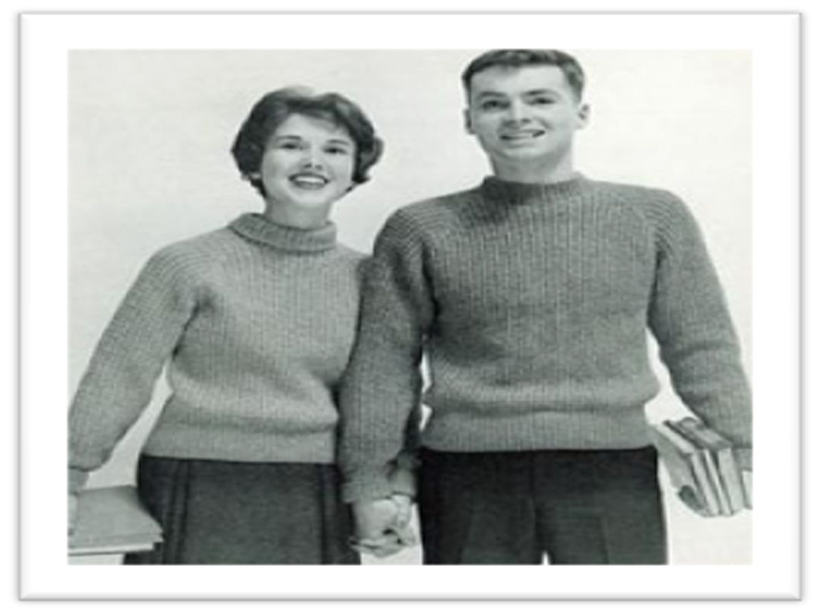 PATTERN #2660 MEN'S AND WOMEN'S PULLOVER VINTAGE KNITTING
