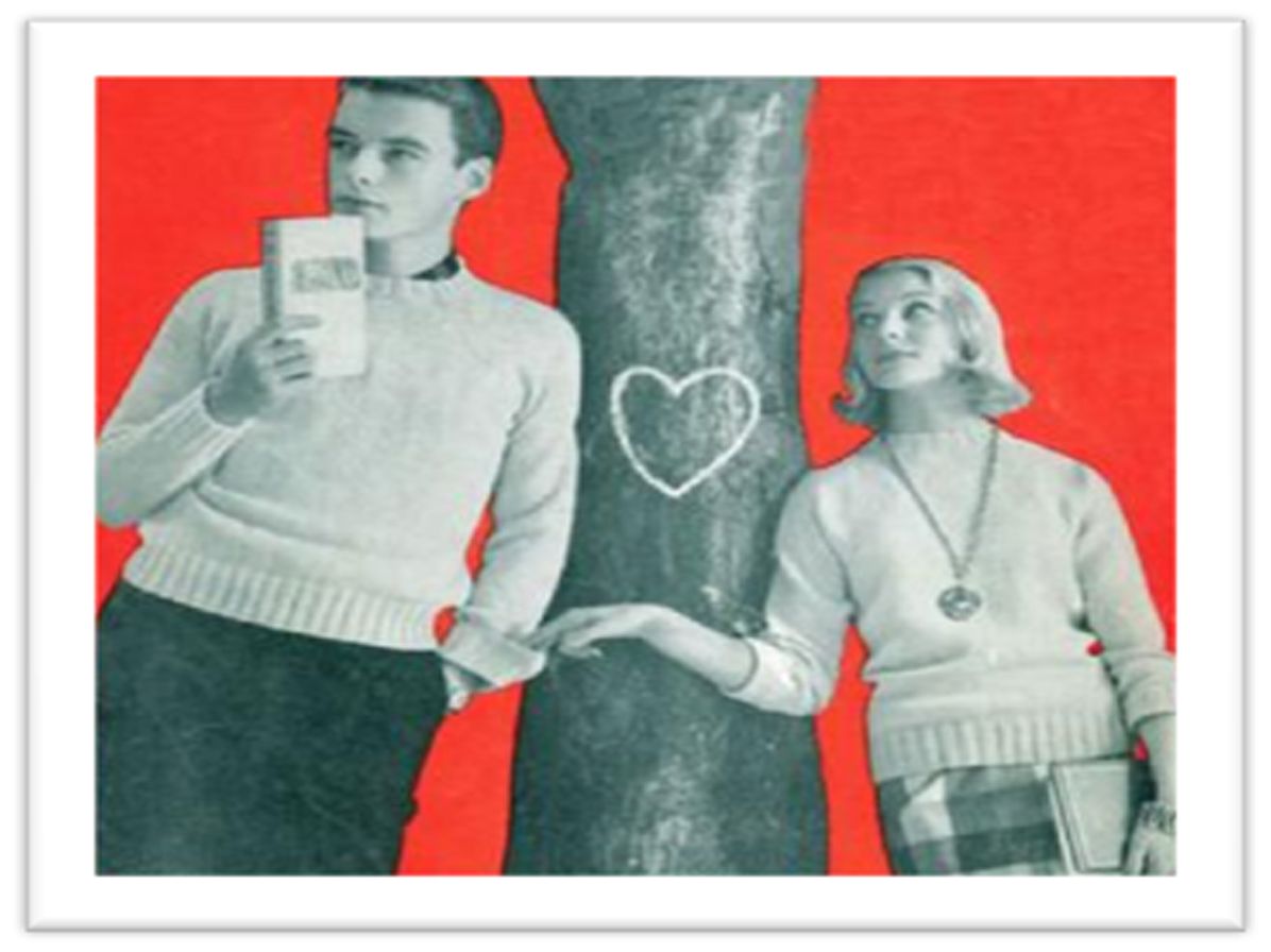 PATTERN #2661 MEN'S AND WOMEN'S PULLOVER VINTAGE KNITTING