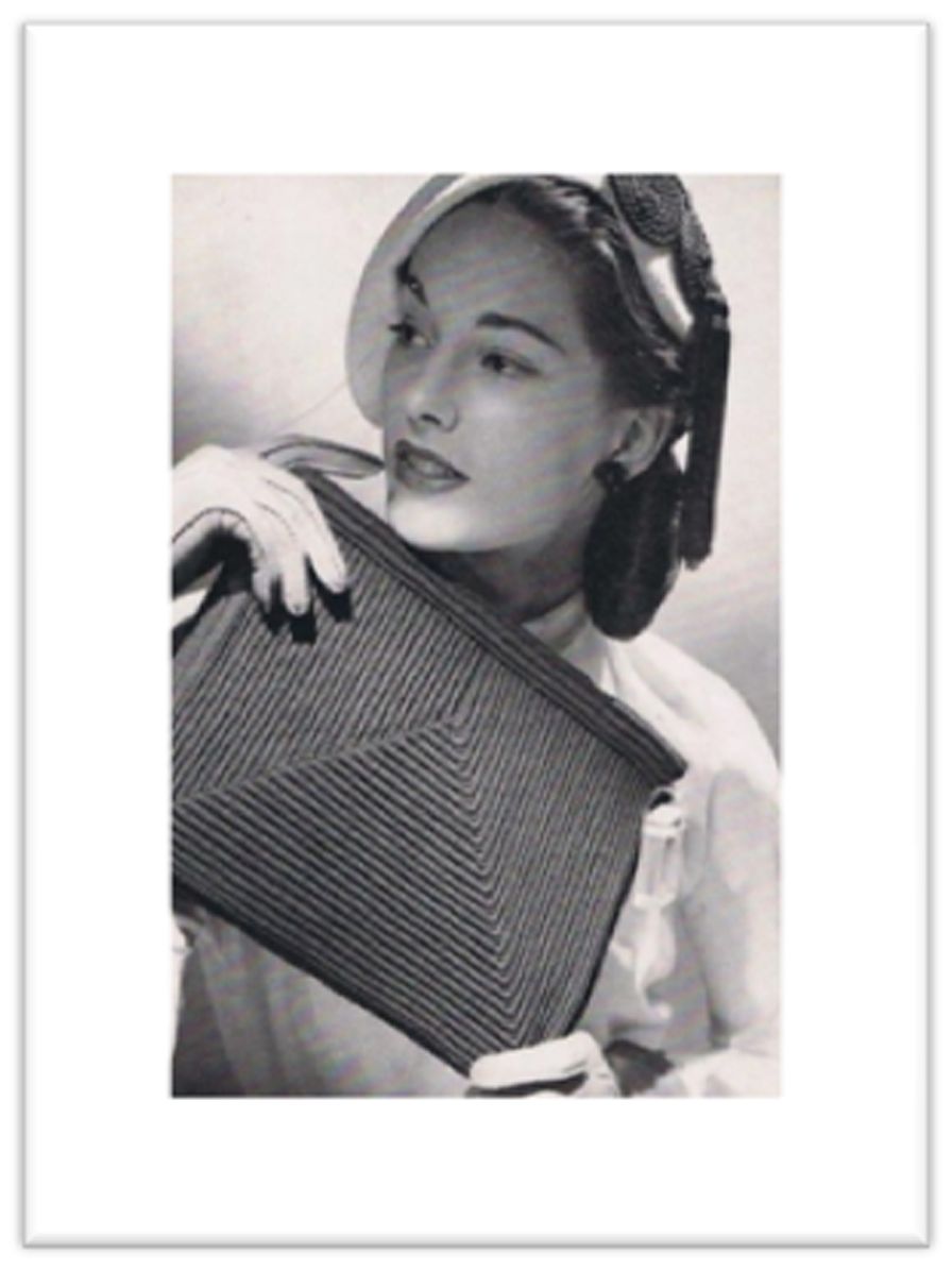 PATTERN #2662 GIMP BAG VINTAGE CROCHET