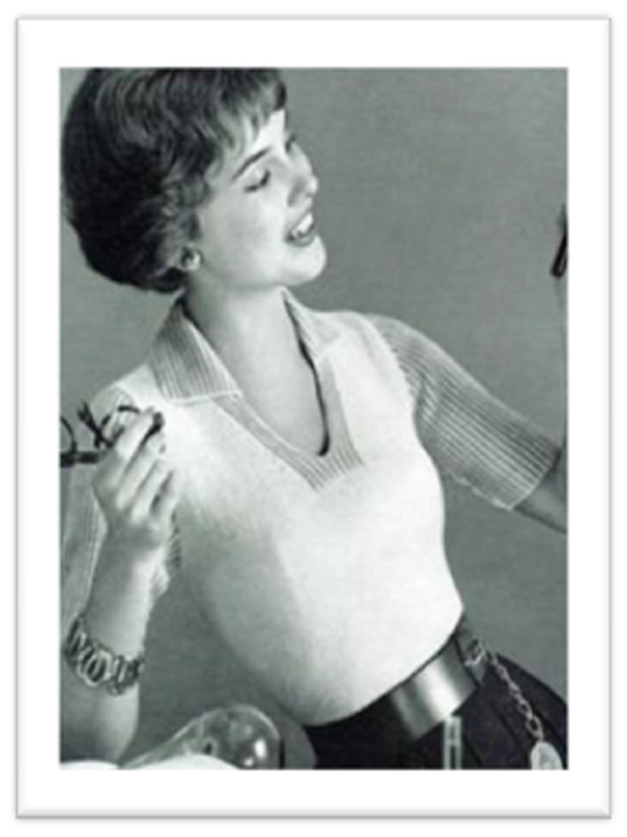 PATTERN #2663 WOMEN'S PULLOVER VINTAGE KNITTING