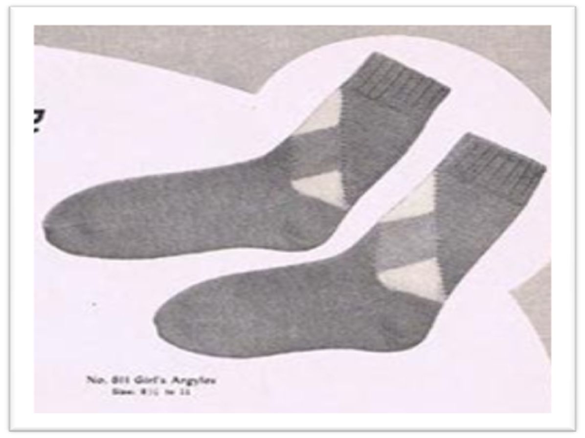 PATTERN #2664 GIRL'S ARGYLES VINTAGE KNITTING