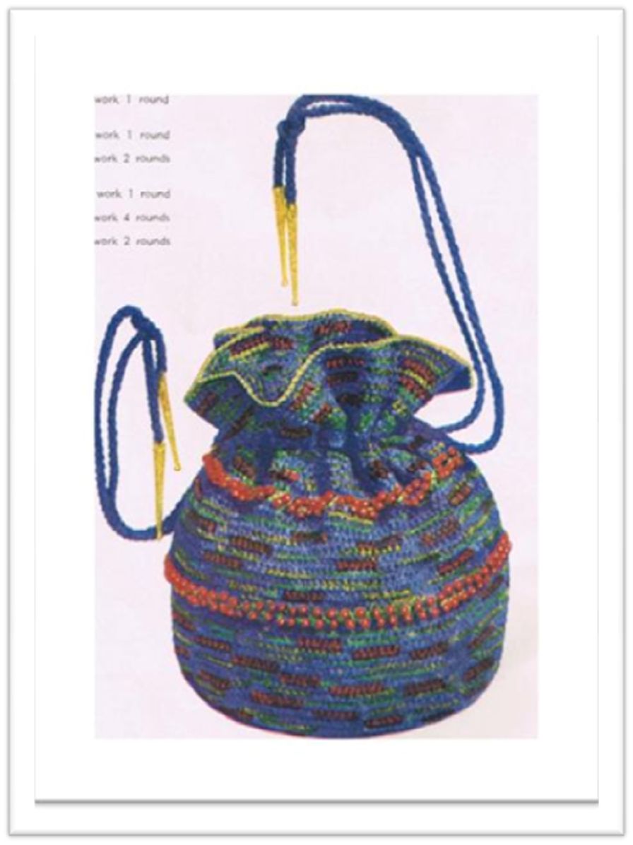 PATTERN #2689 DRAW BAG VINTAGE CROCHET