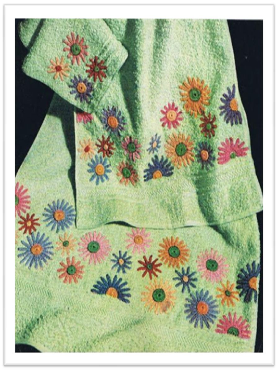 PATTERN #2694 DAISY BATH SET VINTAGE CROCHET