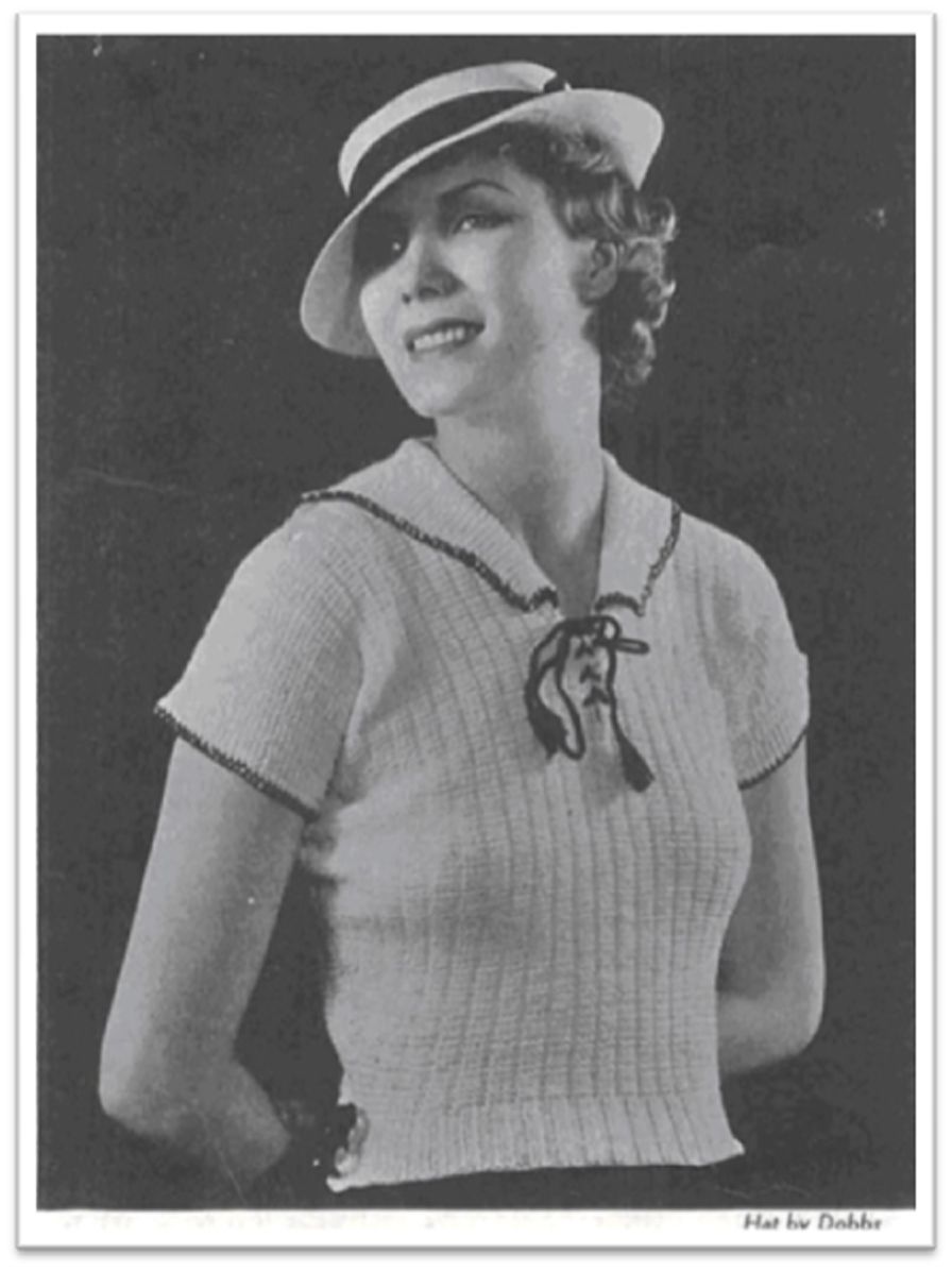 PATTERN #2703 SAILOR BLOUSE VINTAGE KNITTING