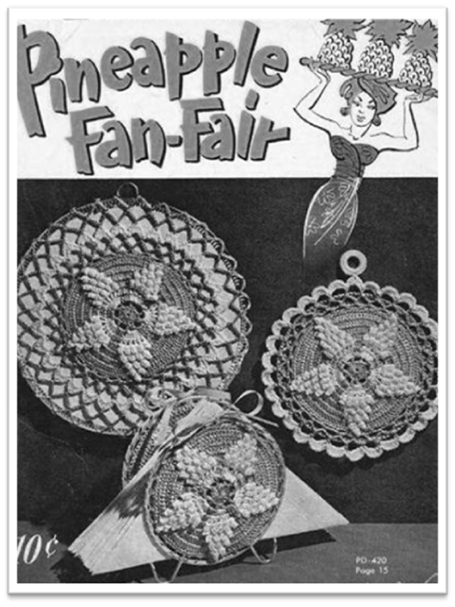 PATTERN #2704 PINEAPPLE FAN FAIR VINTAGE CROCHET