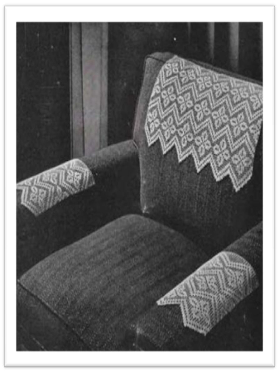 PATTERN #2713 PRETTY CHAIR VINTAGE CROCHET